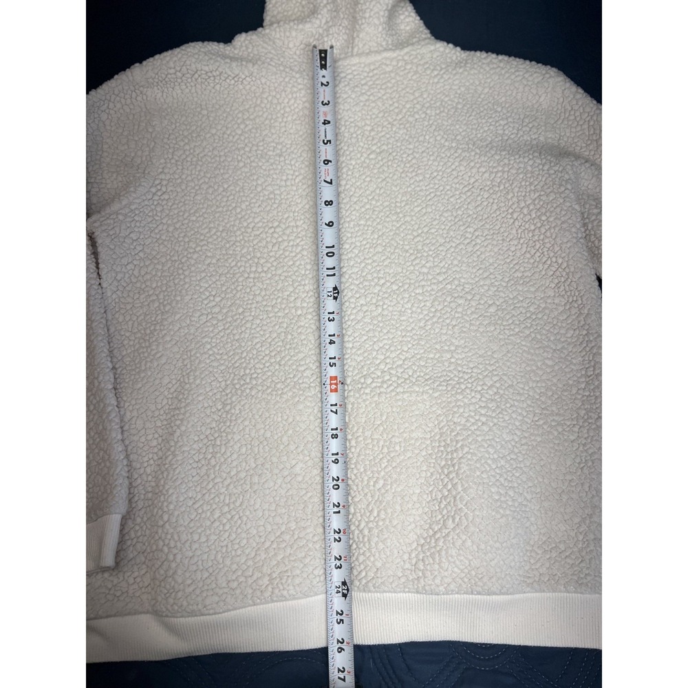 WONDERSHOP AT TARGET Women's Winter White Fuzzy Fleece Hoodie w/Ears L - Picture 3 of 11